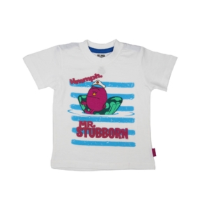 Mr.Men Boys Hmmph White T-shirt