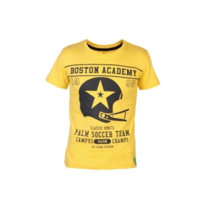 Gini and Jony Boys Printed Yellow T-Shirt