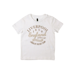 United Colors of Benetton Boys Printed White T-shirt