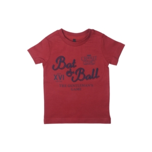 United Colors of Benetton Boys Printed Red T-shirt