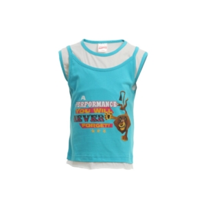 Madagascar3 Girls Blue Printed T-Shirt