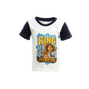 Madagascar3 Boys White Printed T-Shirt