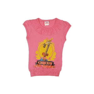 Madagascar3 Girls Pink Printed T-Shirt