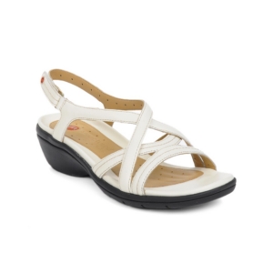 Clarks Women Un Spire White Sandals