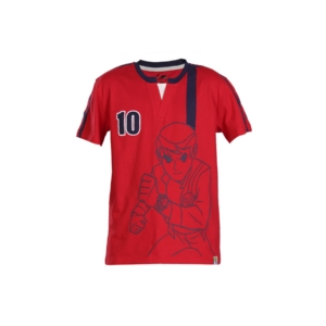 Ben 10 Boys Red Printed T-shirt