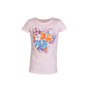 Kids Ville Girls Pink Printed Top