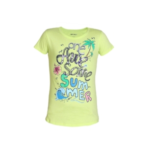 Kids Ville Girls Green Printed Top