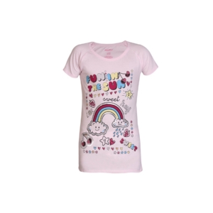 Kids Ville Girls Pink Printed Top