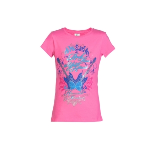 Hannah Montana Girls Pink Printed Top