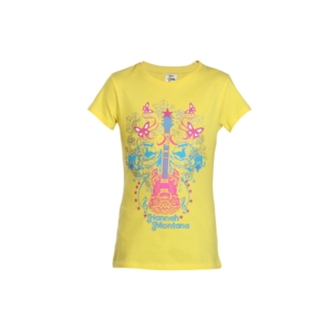 Hannah Montana Girls Yellow Printed Tops