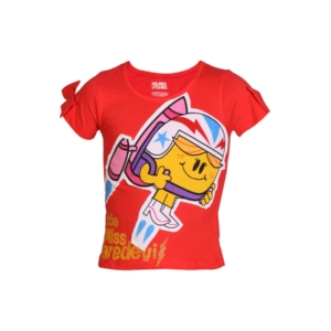 Mr. Men Little Miss Girls Red Printed Top