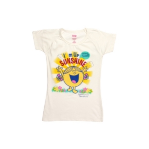 Mr. Men Little Miss Girls Off White Top