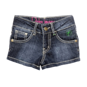 Gini and Jony Girls Woven Navy Blue Shorts