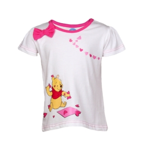 Disney Kids Girl's Pooh And Hearts White Kidswear