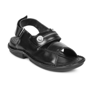 Red Chief Men Black Sandals