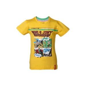 Gini and Jony Boys Printed Yellow T-shirt