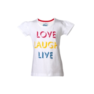 Gini Jony Girls Printed White Top