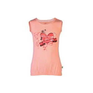 Gini and Jony Girls Printed Peach Top