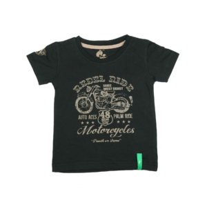 Gini and Jony Boys Printed Black T-Shirt