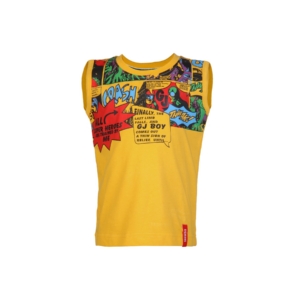 Gini And Jony Boys Printed Yellow T-Shirt