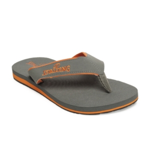 Spalding Men Grey & Orange Flip Flops