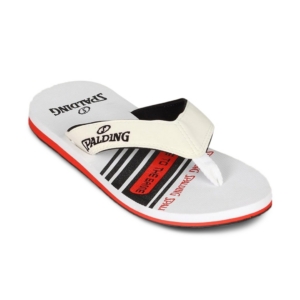 Spalding Men's Black and White Graphic Flip Flop