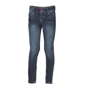 Gini and Jony Girls Woven Navy Blue Jeans