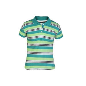 Gini and Jony Girls Polo Striped Blue T-shirt