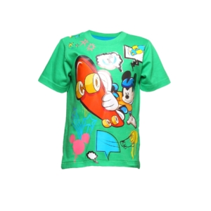 Disney Kids Boy's Green Mickey On Skates Kidswear
