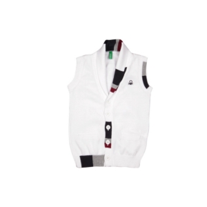 United Colors of Benetton Boys White Waistcoat