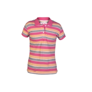 Gini and Jony Girls Polo Striped Pink T-shirt