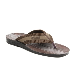 Coolers Men Brown Pokar Flip Flops
