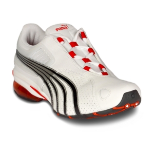 Puma Men's Tarun White Silver Red Shoe