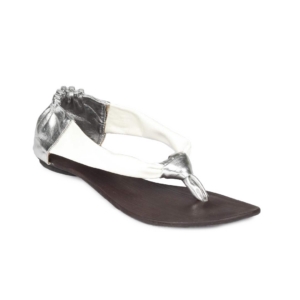 Rocia Women White & Silver Sandals