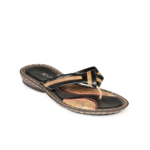 Rocia Women Black & Brown Sandals