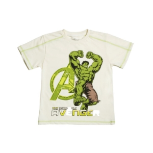 Avengers Boys Cream Printed T-shirt