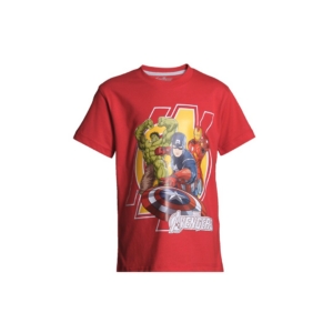 Avengers Boys Red Printed T-shirt