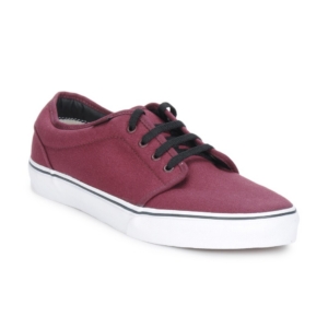 Vans Men Maroon Vulcanized Canvas Shoes