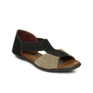 Rocia Women Black & Brown Flats