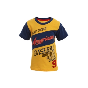 Doodle Boys Yellow Printed T-Shirt