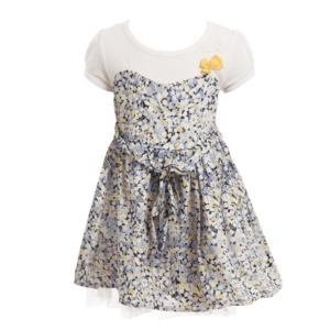 Doodle Girls Blue Printed Dress