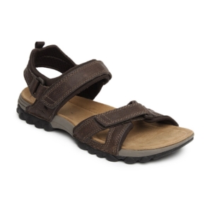 Clarks Men Brown Leather Sandals
