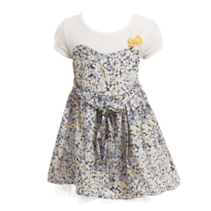 Doodle Girls Blue Printed Dress