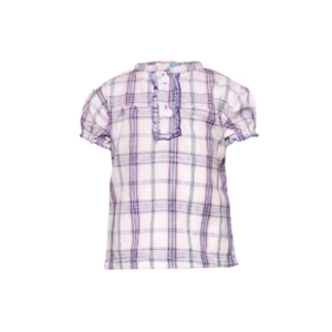 Ant Kids Girl's Check Top Purple Kidswear
