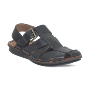 Clarks Men Black Leather Closed Sandals