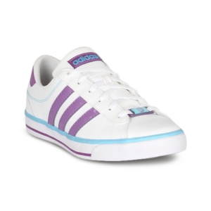 ADIDAS Women Daily White Purple Shoe