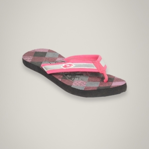 Lotto Women's Cross Color Black Pink Flip Flop