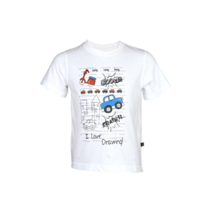 Doodle Boy's I love Driving White Kidswear