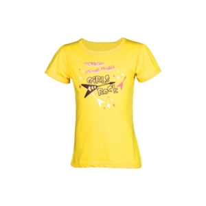 Doodle Girl's Tonight Night Rock Yellow Pink Kidswear