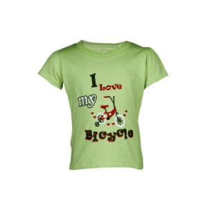 Doodle Girl's I Love My Bicycle Green Kidswear